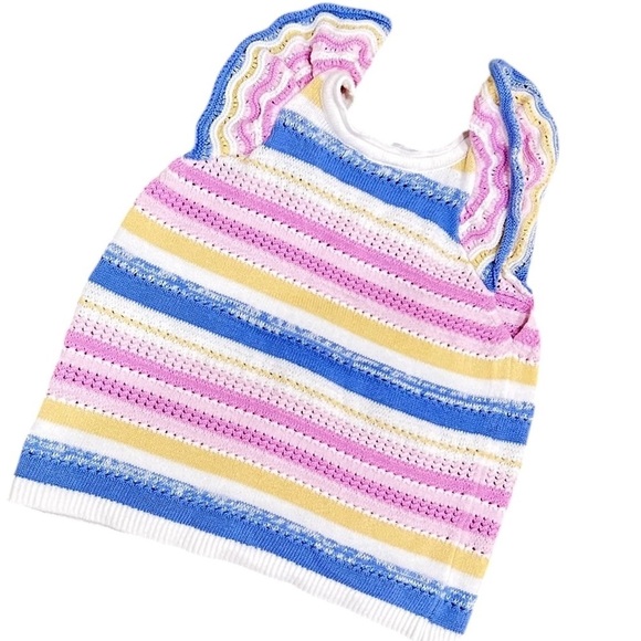 Bundle Joules/h&m/gap Fuchsia tee/pale pink shorts/knit striped top sz 5(girls) - Picture 3 of 8